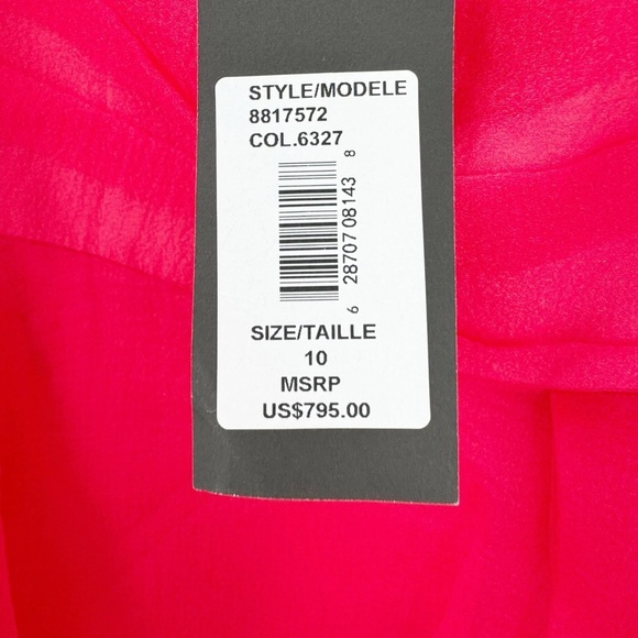 Teresa Ruffled Draped Strapless Evening Gown Sleeveless Size 10 NWT - Picture 10 of 12